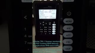 Whistler TRX1 Scanner on P25 Trunking MMR Network [upl. by Ahsitam]