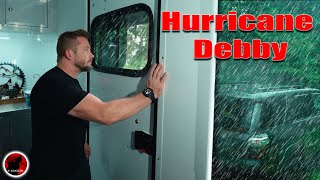 It Gets Crazy FAST  Hurricane Debby Dumps 4quot of Rain  OffGrid Cabin Camping in Heavy Rain amp Storms [upl. by Ehcnalb924]