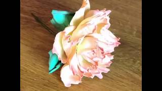 Making a large Fleurs Flower Forming Foam Rose [upl. by Akeihsat]