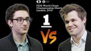 Campeonato del Mundo de Ajedrez 2018  Caruana vs Carlsen  partida 1 [upl. by Christoph291]