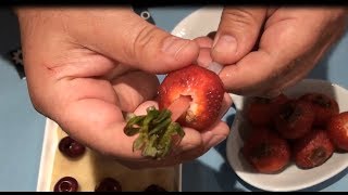 Easy and cheap way to pit Cherries or Strawberries [upl. by Matlick]