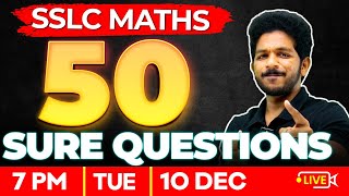 SSLC Maths Christmas Exam  45 Sure Questions  Exam Winner [upl. by Avir]