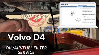 Volvo 20 Diesel Oil Service  AirFuel Filter Change V40 and other models [upl. by Beetner]