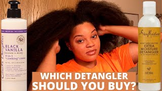 FAVORITE DETANGLERS FOR NATURAL HAIR  Carols Daughter VS Shea Moisture Review [upl. by Eirojam]