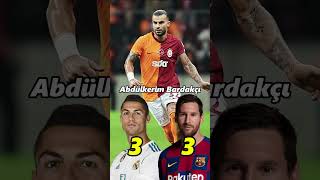 Galatasaray futbolcularına göre Ronaldo mu Messi mi shorts futbol galatasaray [upl. by Astrea]