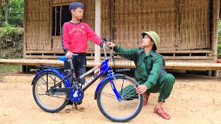 The poor boy was lucky to receive a new bicycle from his kind uncle [upl. by Feerahs]