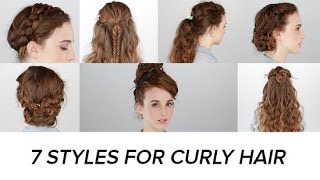 7 Easy Hairstyles For Curly Hair  Beauty Junkie [upl. by Ataymik]