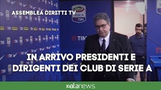 Da Fassone a Cairo gli arrivi in Lega Calcio per lassemblea sui diritti tv [upl. by Ahtreb]