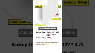 Battery Backup time Calculation electrical [upl. by Port]