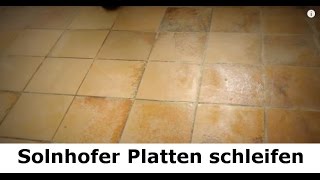 ✅✅ Solnhofer Platten  Marmorboden reinigen schleifen polieren und aufarbeiten  Steindoktor ✅✅ [upl. by Alikahs]