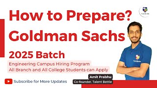 2025 Batch How to Prepare for Goldman Sachs Goldman Sachs Engineering Hiring Program [upl. by Licht]