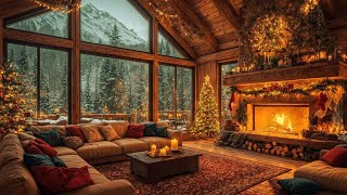 Relaxing Christmas Jazz Instrumental Music for Relieve Stress  Cozy Night in a Winter Snow Cabin 🎅🎄 [upl. by Mayne]