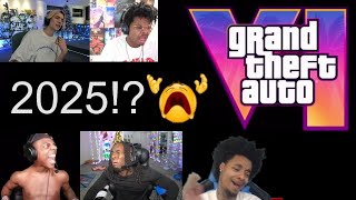 Streamers react cry to GTA 6 release date [upl. by Lenahtan]