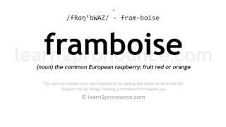 Pronunciation of Framboise  Definition of Framboise [upl. by Baerman621]