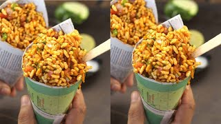 very tasty and spicy street style bhel puri churmuri  easy instant snacks recipes in just 2 mins [upl. by Allimac]