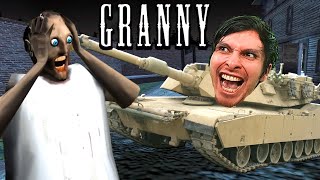 ¿PUEDO ESCAPAR DE GRANNY CON EL TANKE NUEVO FINAL   GRANNY 3 Horror Game [upl. by Airamahs]