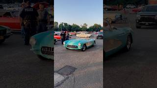 70’ Chevelle n 57’ Corvette leaving the show carshow musclecars carmeet [upl. by Asssilem712]