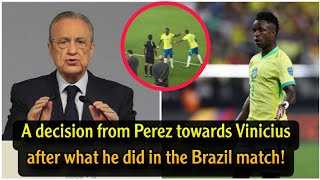 Urgent decision from Perez regarding Vinicius Junior after what he did in the BrazilVenezuela match [upl. by Elumas]