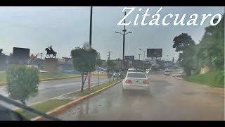 Zitácuaro Michoacán México  Carretera 15 bajo lluvia [upl. by Annawit]