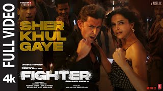 FIGHTER Sher Khul Gaye Full Video Hrithik Deepika VishalSheykhar Benny Shilpa Kumaar [upl. by Undry586]