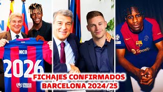 🚨LOCURA LOS FICHAJAZOS CONFIRMADOS y RUMORES DEL BARCELONA PARA ESTE MERCADO DE FICHAJES 202425 [upl. by Reld591]