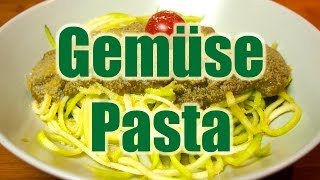 Zucchini Spaghetti  Gemüse Pasta ohne Nudeln Fettarm amp Vegan VEGAN [upl. by Susumu]