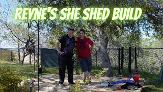 Reynes She Shed  Yardline Sterling Gable 10x12  Foundation Flooring and Rafter Build  DIY [upl. by Eanej]