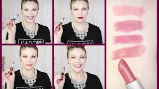 MAC Lipstick  Fall Picks  Try On  Swatches  BeautyBuzzHub [upl. by Yelak785]