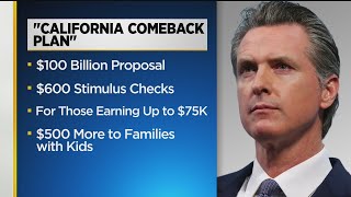 California Comeback Plan 600 Stimulus Checks For TwoThirds Of Californians [upl. by Greenfield527]