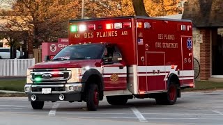 BRAND NEW Des Plaines Fire Department￼ Ambulance 61 amp Tower Ladder 61 Responding [upl. by Helene946]