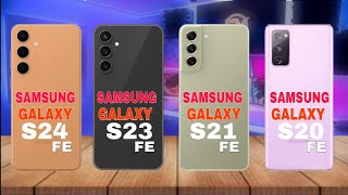 Samsung Galaxy S24 Fe Vs Samsung Galaxy S23 Fe Vs Samsung Galaxy S21 Fe Vs Samsung Galaxy S20 Fe [upl. by Ecitnirp60]