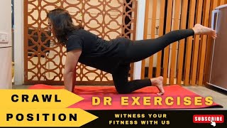 Simple Diastasis recti exercises in crawl position  abdominal separation exercises  mummy tummy [upl. by Malo]