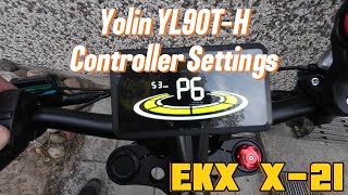 Yolin YL90TH EBike Controller Settings EKX X21 [upl. by Odanref]