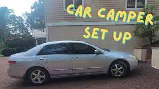 My Honda Accord Car Camper Basic No Build Set Up [upl. by Sale114]