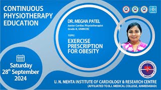 EXERCISE PRESCRIPTION FOR OBESITY  CPEPHYSIOLOGY 28092024 [upl. by Eetsirk]