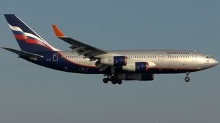 Aeroflot IL96300HD Landing at LCLKLarnaca Intl Plane Spotting [upl. by Sivrat]