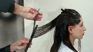 TUTORIAL  Taglio Lungo Scalato  Long Graduated Haircut [upl. by Strait405]