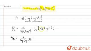 Differentiate logloglogx5 [upl. by Aihseyn]