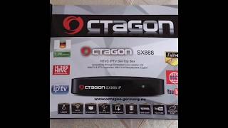 Unboxing Octagon SX888 IPTV 🇩🇪 GermanTvTurkeyTv FreeTv kutu acilimi [upl. by Behlau698]