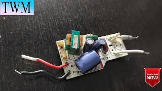 LED DRIVER REPAIR 9 WATT LOW VOLTAGE PROBLEM AND TRANSFORMER COIL PROBLEM TECHWITHMANISH1989 [upl. by Eelegna]