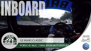 300 KMH in the Mulsanne Straight  Porsche 962C at Le Mans Classic [upl. by Thorrlow]