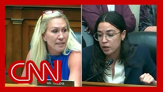 Marjorie Taylor Greene clashes with OcasioCortez in chaotic hearing [upl. by Ibrek]