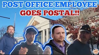 ASSAULTED CRAZY POST OFFICE EMPLOYEE GOES POSTALCOPS CALLED CHARGES FILED 1ST AMENDMENT AUDIT [upl. by Lennod503]