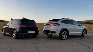 VW Taigo RLine Review  Side by Side vs 75 GTI [upl. by Normandy]