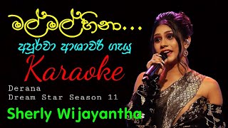 Mal Mal Hina  මල් මල් හිනා  Karaoke  Without Voice  Sherly Wijayantha [upl. by Warner623]