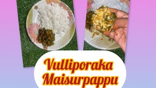 Vulliaaku maisur pappu curryrecipecurry cookingchannelluckysworldyoutubevideosytshortsviral [upl. by Ahseekan]