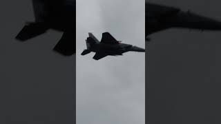 F15E Strike Eagle flying overhead at RAF Lakenheath [upl. by Allehs]