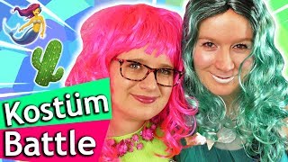 DIY KARNEVAL KOSTÜME selber machen  Fasching Ideen Kaktus vs Meerjungfrau Sonntagschallenge 201 [upl. by Ytsirc]