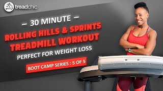 Bootcamp Series 5 of 530 Minute Treadmill Workout for Weight Loss and More [upl. by Nek]