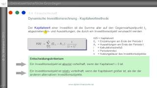 Kapitalwertmethode  Zahlungsströme  Prämissen  Abzinsung  Kalkulationszinssatz [upl. by Hsirt]